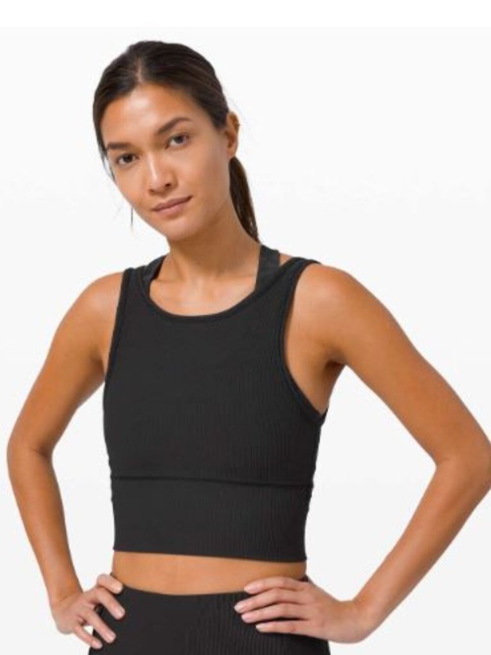 Lululemon Power Pivot Tank Black Women's Size 4-6
